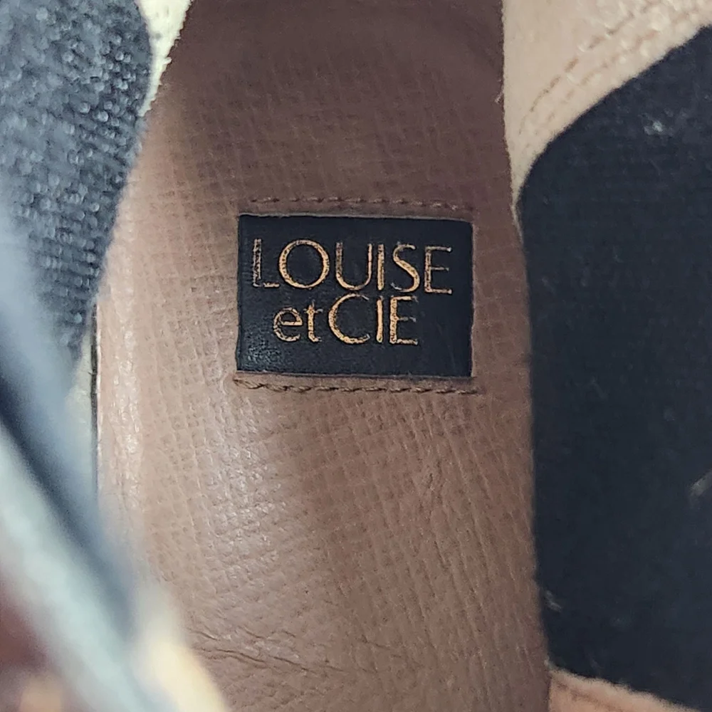 Louise et Cie Zareb Calf Hair Leather Cheetah Leopard Ankle Bootie Womens Size 7